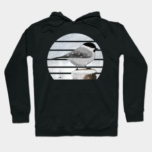 Willow Tit Bird Illustration Hoodie